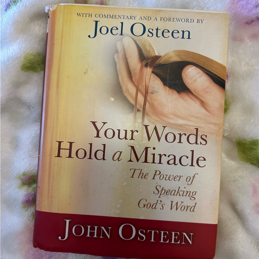 Your Words Hold a Miracle by John Osteen - Beige & Red Hardcover